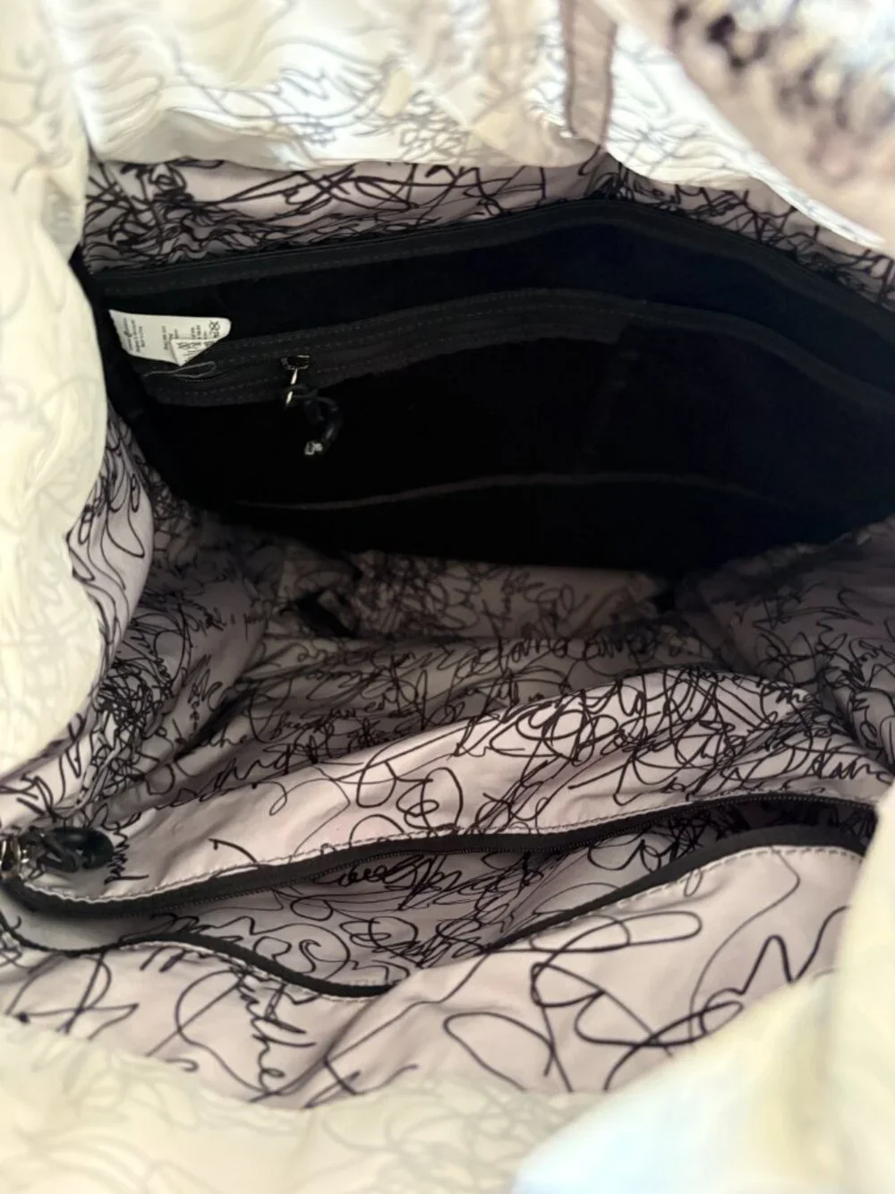 Lululemon Black Nylon Ruched Flap Backpack Multiple Pockets Retro 19